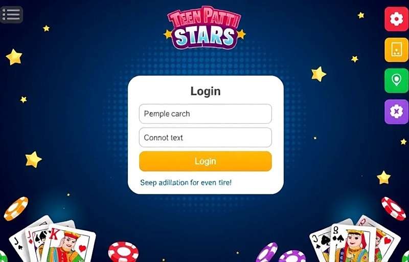 Teen Patti Stars login screen showing various login options