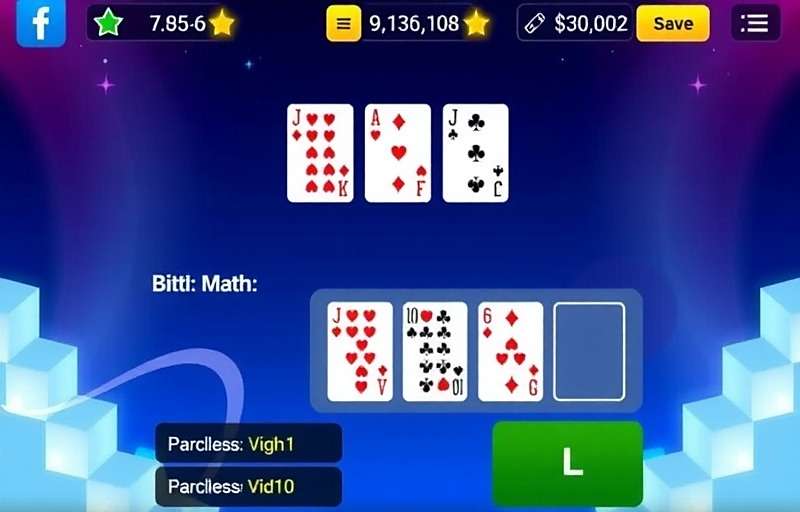 Teen Patti Stars gameplay showing cards and betting interface